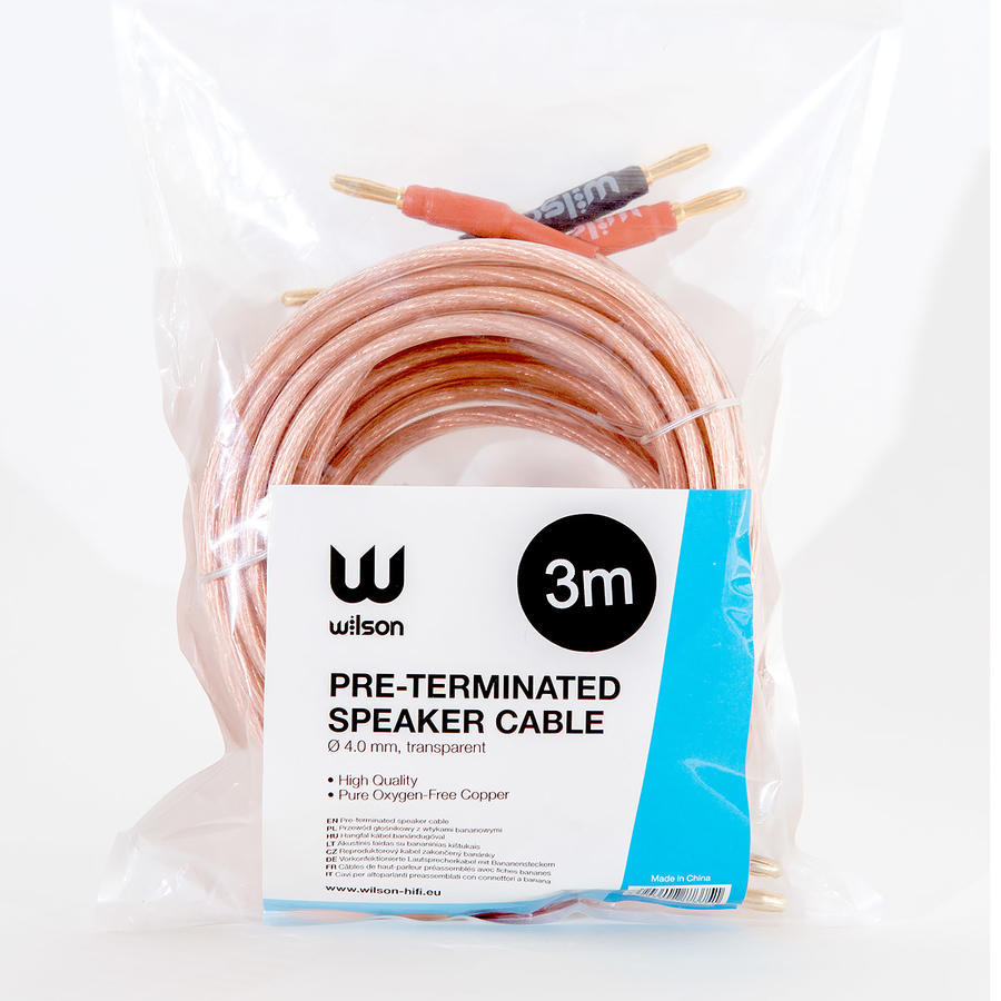 Hangszórókábel 2x4mm (3m) - Banándugó – WILSON SPK CABLE 4.0MM (2x3m)