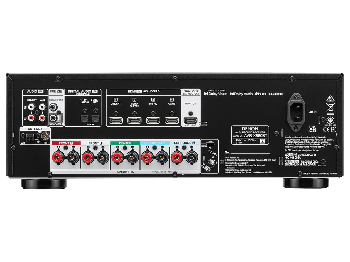 Házimozi rádióerősítő 5.2 8K – AVR-X580BT